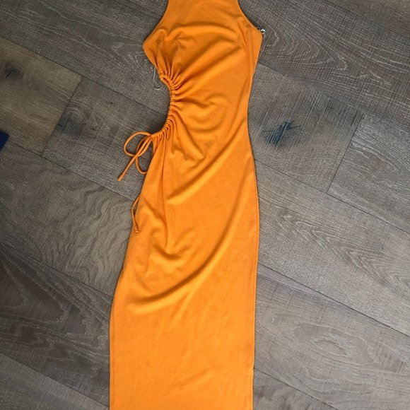 Princess Polly Orange Midi Dress - Picture 2 of 4
